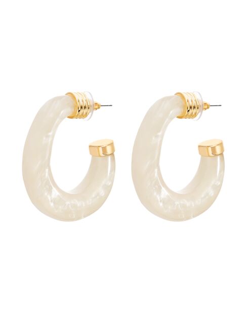 Boucles d'oreilles Créoles Paradis nacre