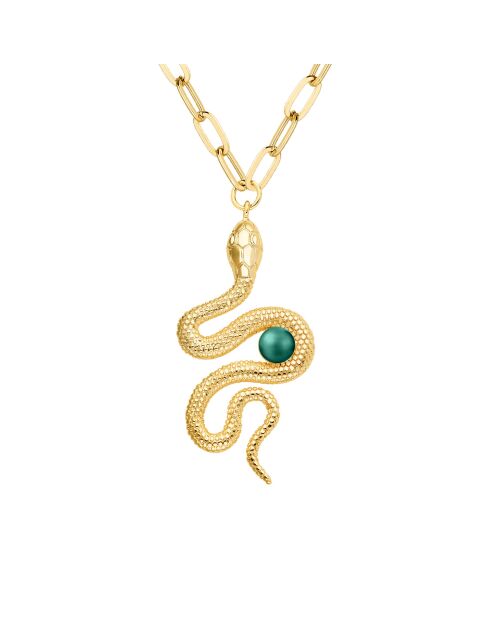 Collar amuleto verde