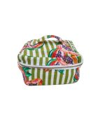 Vanity papaya vert à rayures et imprimé fruité - 22x15x15 cm