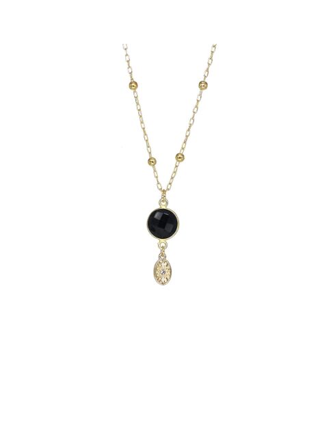 Jason goud/zwarte onyx ketting