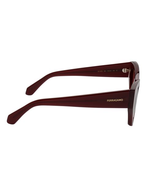 Lunettes de soleil Nanou œil de chat rouge bordeaux