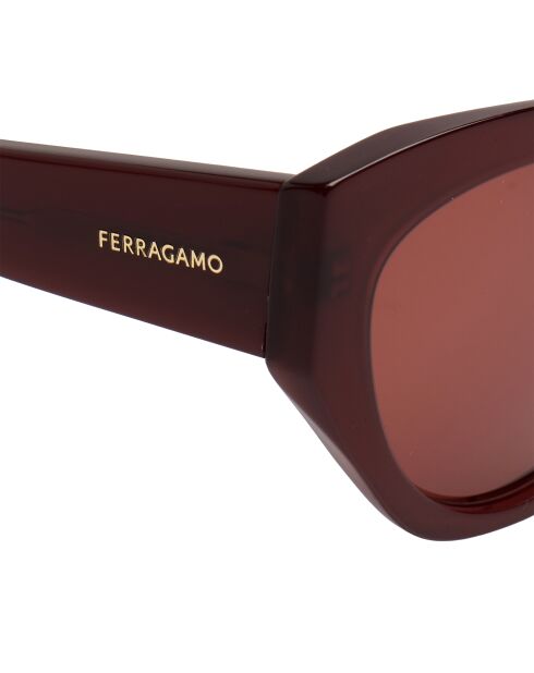 Lunettes de soleil Nanou œil de chat rouge bordeaux