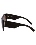 Lunettes de soleil ovales brunes