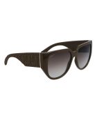 Hellbraune ovale Sonnenbrille