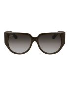 Hellbraune ovale Sonnenbrille