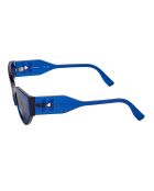 Lunettes de soleil œil de chat bleues cristal