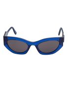 Lunettes de soleil œil de chat bleues cristal