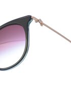 Lunettes de soleil rondes grises-dorées