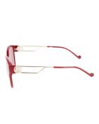 Lunettes de soleil ovales bordo