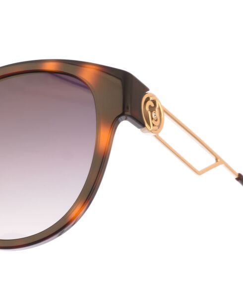 Lunettes de soleil ovales havana