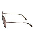 Lunettes de soleil Tencia hexagonales dorées rose