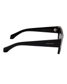 Lunettes de soleil rectangulaires œil de chat noires