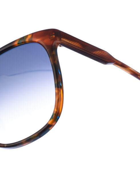 Lunettes de soleil carrées havana bleuese