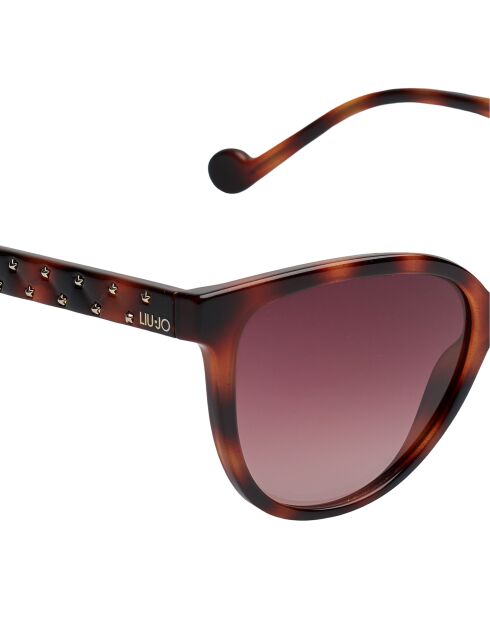 Lunettes de soleil rondes havana