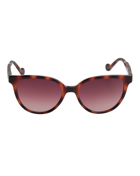 Lunettes de soleil rondes havana