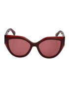Lunettes de soleil Heloise œil de chat rouge bordeaux