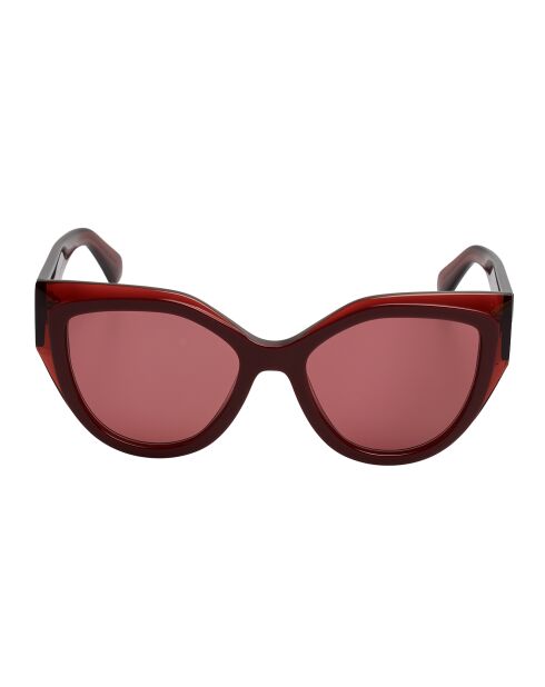 Lunettes de soleil Heloise œil de chat rouge bordeaux