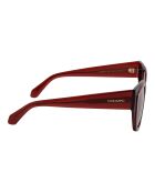 Lunettes de soleil Heloise œil de chat rouge bordeaux