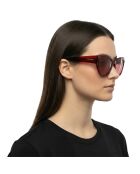 Lunettes de soleil Heloise œil de chat rouge bordeaux