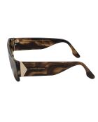 Lunettes de soleil rectangulaires dark havana