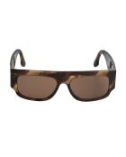 Lunettes de soleil rectangulaires dark havana