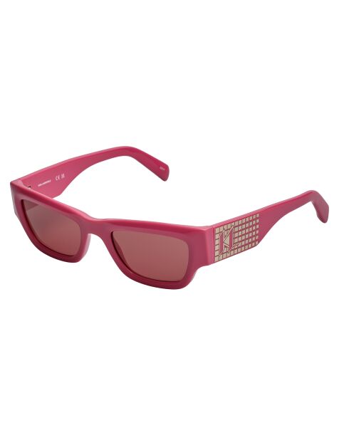 Lunettes de soleil rectangulaires rose