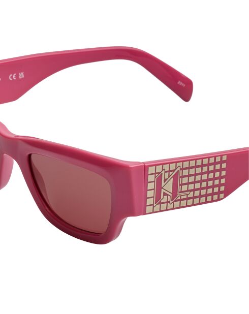 Lunettes de soleil rectangulaires rose