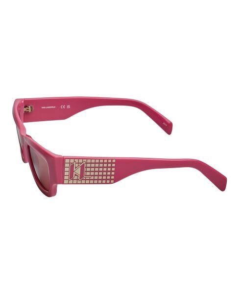 Lunettes de soleil rectangulaires rose