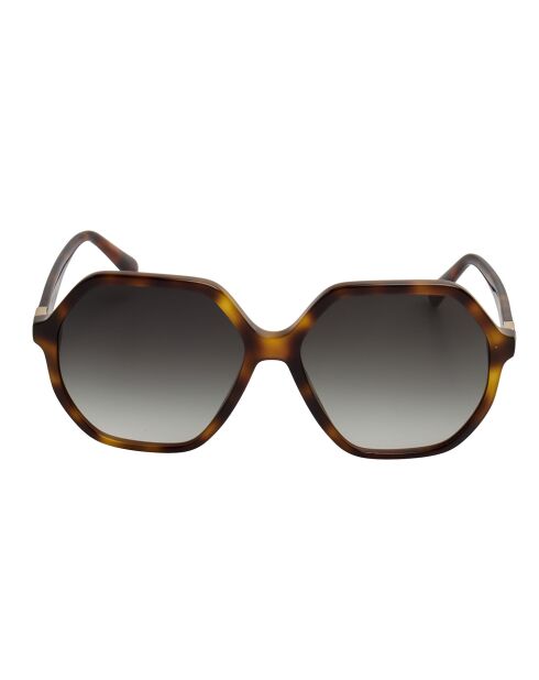 Geometrische Sonnenbrille Havana