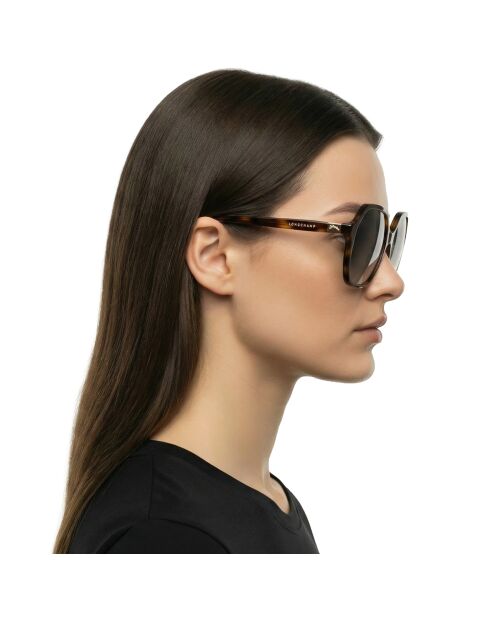 Geometrische Sonnenbrille Havana