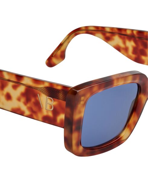 Lunettes de soleil carrées brown havana