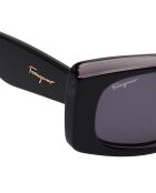 occhiali da sole rettangolari neri