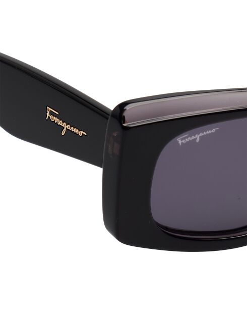 Lunettes de soleil rectangulaires noires