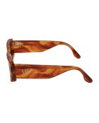 Lunettes de soleil rectangulaires havana brown