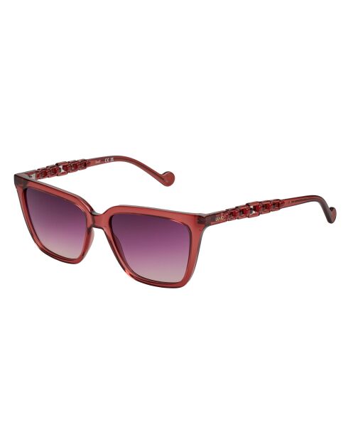 Lunettes de soleil carrées cristal de bordeaux