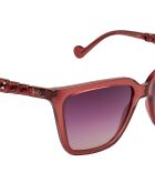 Lunettes de soleil carrées cristal de bordeaux