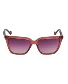 Lunettes de soleil carrées cristal de bordeaux
