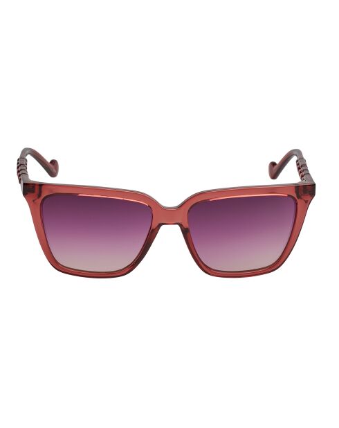 Lunettes de soleil carrées cristal de bordeaux