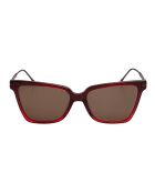Lunettes de soleil carrées rouges bordeaux
