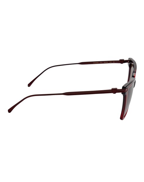 Lunettes de soleil carrées rouges bordeaux