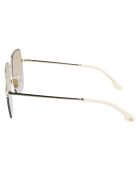 vierkante gouden zonnebril