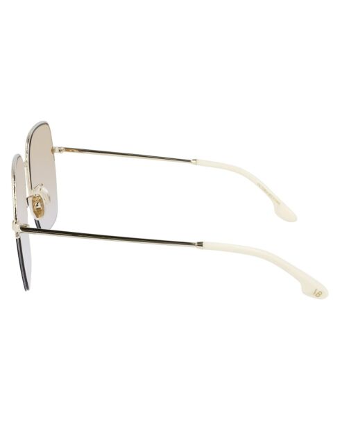 vierkante gouden zonnebril