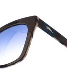 Lunettes de soleil Fleurya œil de chat imprimées animal noires