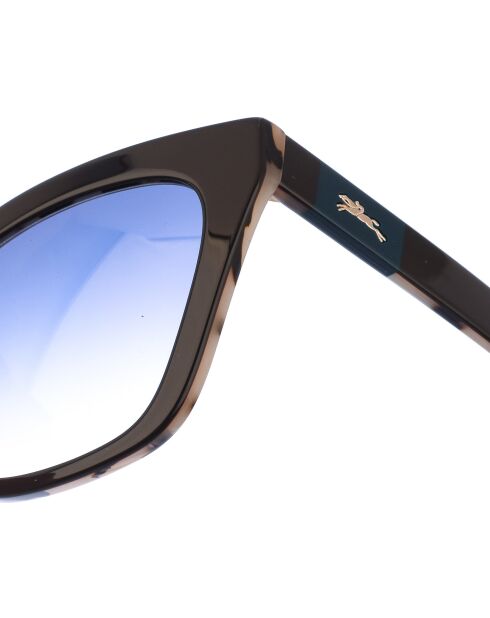 Lunettes de soleil Fleurya œil de chat imprimées animal noires