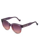 Lunettes de soleil rondes violettes cristallines