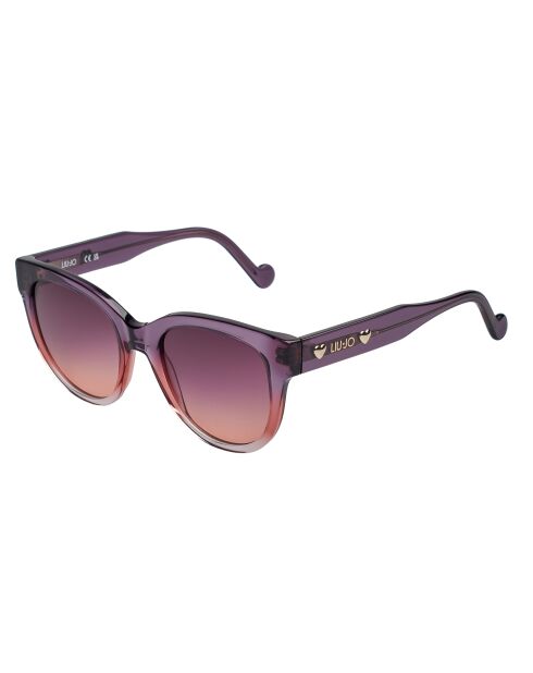 Lunettes de soleil rondes violettes cristallines