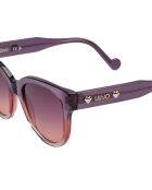 Lunettes de soleil rondes violettes cristallines