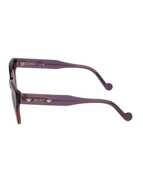 Lunettes de soleil rondes violettes cristallines