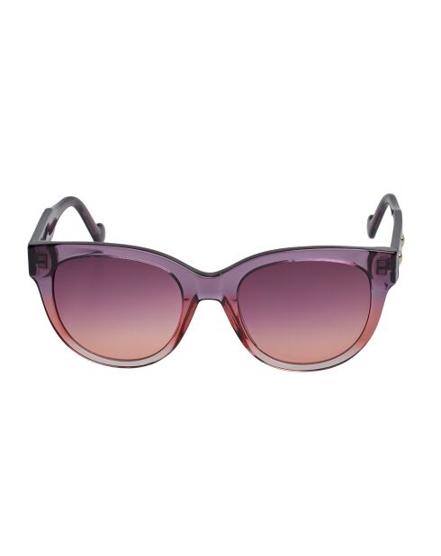 Lunettes de soleil rondes violettes cristallines