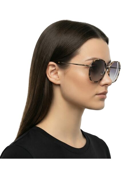 Lunettes de soleil Fifa hexagonales golden-light havana